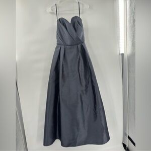 Alvina valenta maids grey strapless sweetheart dress fit flare size 10